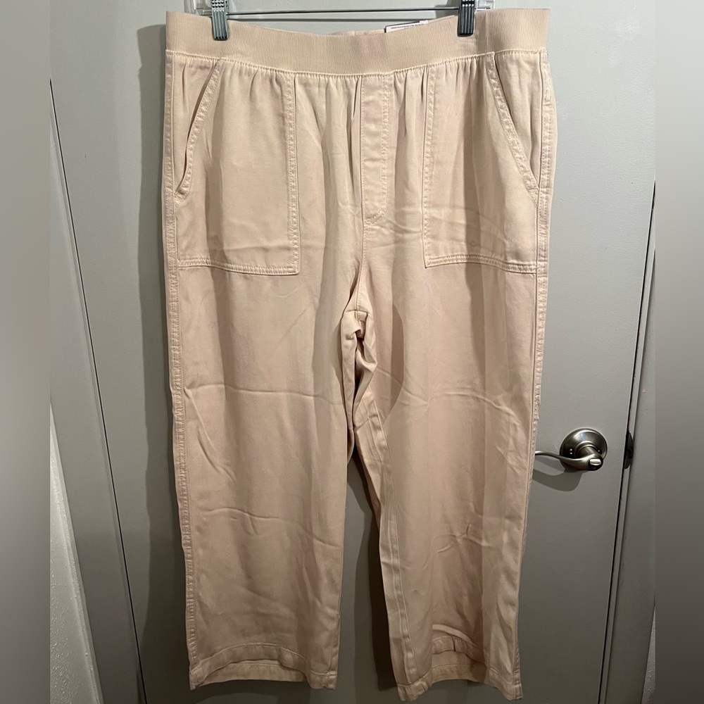 3 NEW Pairs of Pants- St. John's Bay Wide Leg Crop High Rise Pants - Picture 2 of 16